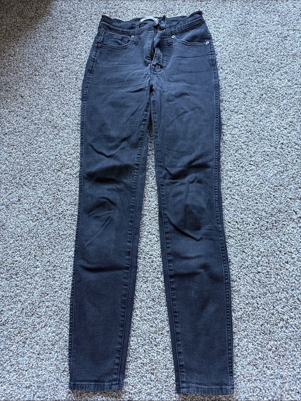 Madewell High Rise Skinny Black Jeans